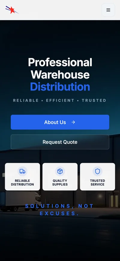 North Star Warehousing & Distribution website on a phone